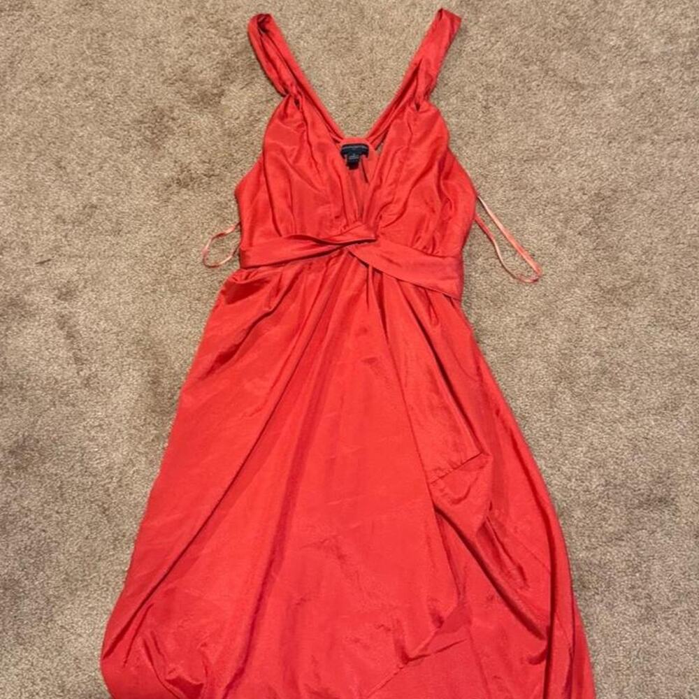 Banana republic coral red dress